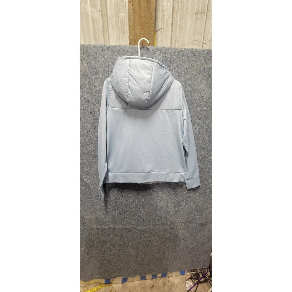 Avia Women's Quilted Jacket Blue Wish (Light Blue) Long Sleeve Hooded XL NWT